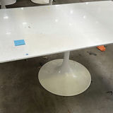 White Rectangular Pedestal Dining Table - thumbnail 2 of 5