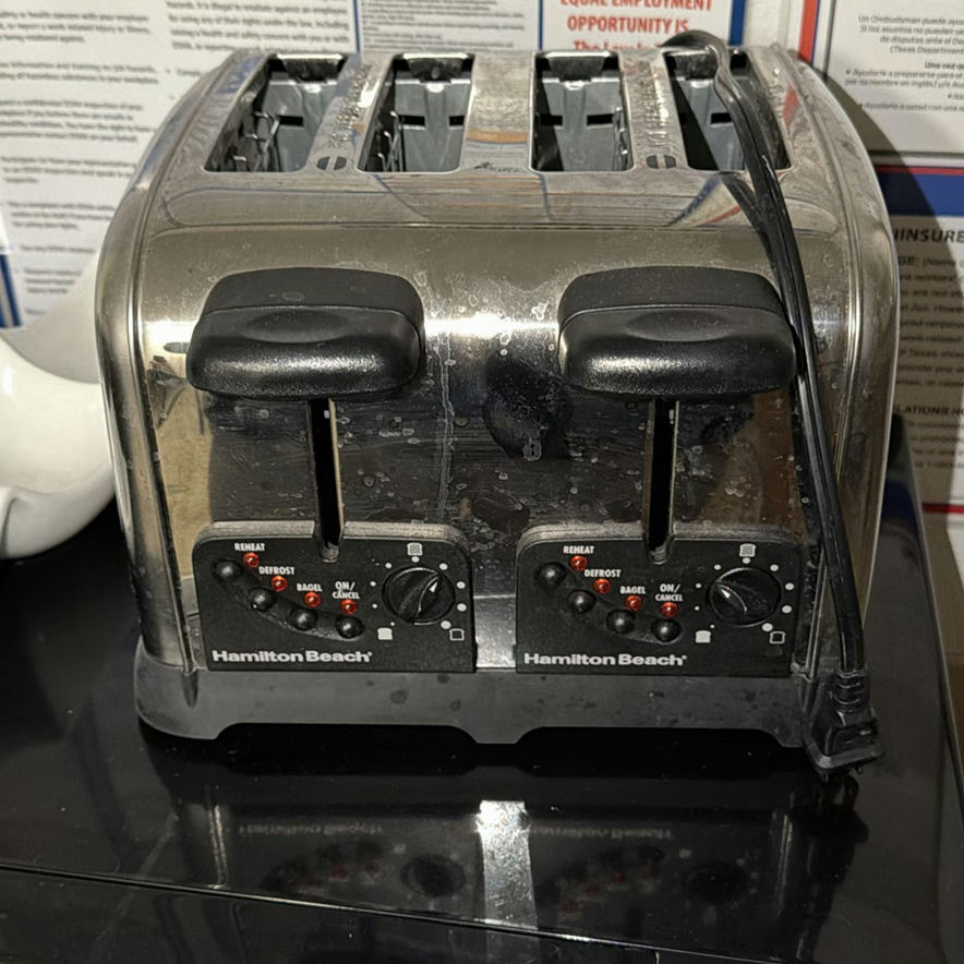 Haier Mini Refrigerator, Hamilton Beach Microwave, and Four-Slice Toaster - image 3 of 7