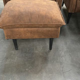 Two Brown Armchairs with Matching Ottomans - thumbnail 4 of 6