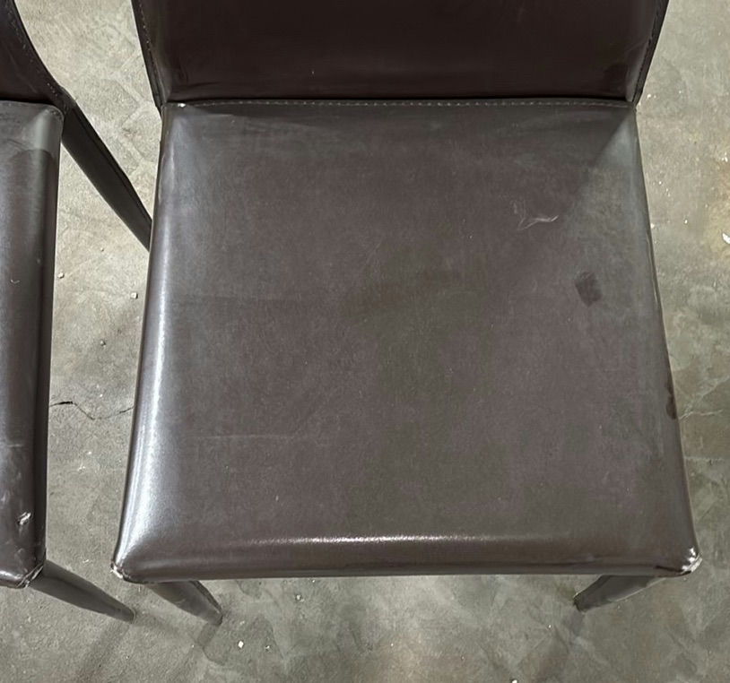 Pair of Dark Brown Upholstered Dining Chairs - image 3 of 10