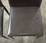 Pair of Dark Brown Upholstered Dining Chairs - thumbnail 3 of 10