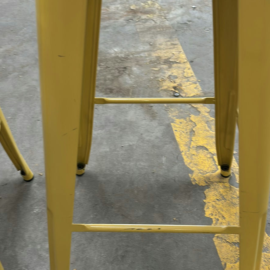 Pair of Yellow Metal Bar Stools - image 6 of 6
