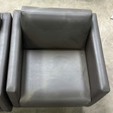 Pair of Gray Faux Leather Armchairs - thumbnail 5 of 6
