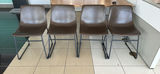 Set of Four Brown Upholstered Dining Chairs - thumbnail 1 of 5