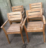 Set of Four Wooden Armchairs - thumbnail 4 of 5