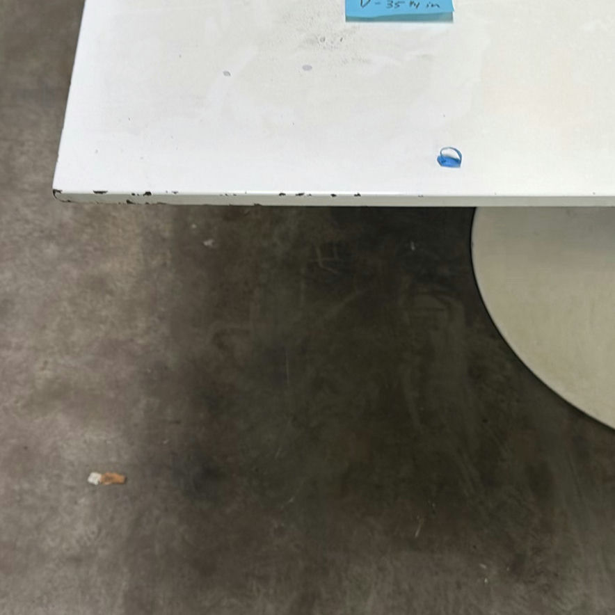 White Rectangular Pedestal Dining Table - image 4 of 5
