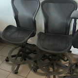 Five Black Mesh Office Chairs - thumbnail 4 of 5