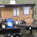 Industrial Workbench with Pegboard and Automotive Fluids - thumbnail 3 of 4