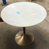 Round Marble Top Pedestal Table - thumbnail 1 of 5