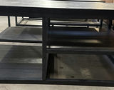 Set of Black Wood and Metal Side Tables - thumbnail 1 of 8