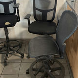 Five Black Mesh Office Chairs - thumbnail 2 of 5