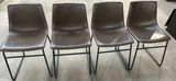 Set of Four Brown Upholstered Dining Chairs - thumbnail 1 of 5