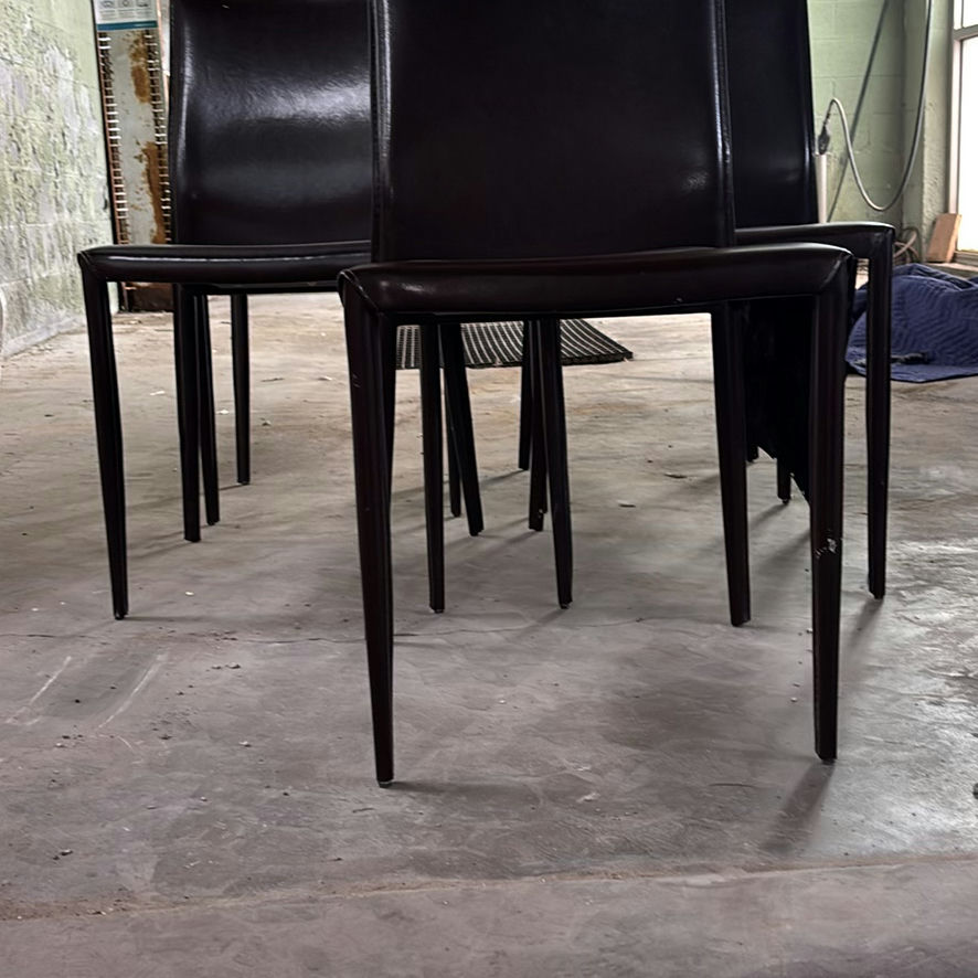 Pair of Dark Brown Upholstered Dining Chairs - image 7 of 10
