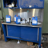 Blue Metal Workbench Cabinet with ACDelco Fluid Containers - thumbnail 2 of 5