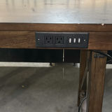 Wooden Desk Table with Built-In Power Outlets and USB Ports - thumbnail 3 of 16