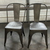 Pair of Metal Dining Chairs - thumbnail 1 of 7