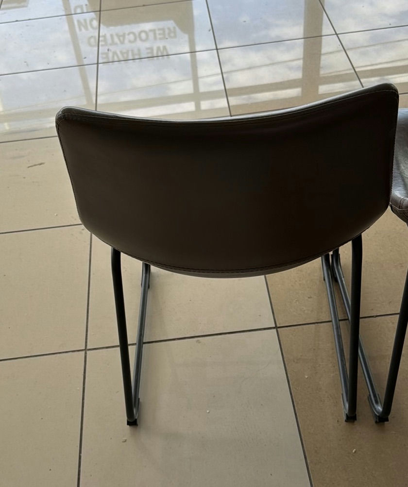 Set of Four Brown Upholstered Counter Stools - image 2 of 5