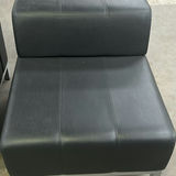 Two Black Armless Lounge Chairs - thumbnail 5 of 5