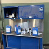 Blue Metal Workbench Cabinet with ACDelco Fluid Containers - thumbnail 3 of 5