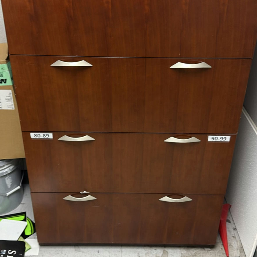Wood Finish Four-Drawer Filing Cabinet - image 3 of 4
