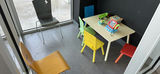 Children's Table Set, Wooden Chairs, and Giraffe Wall Art - thumbnail 1 of 5