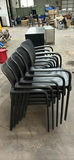 Set of Black Stackable Guest Chairs - thumbnail 4 of 5