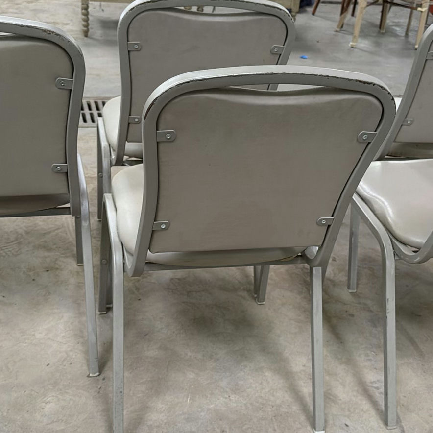 Set of Padded Metal Chairs - image 3 of 5