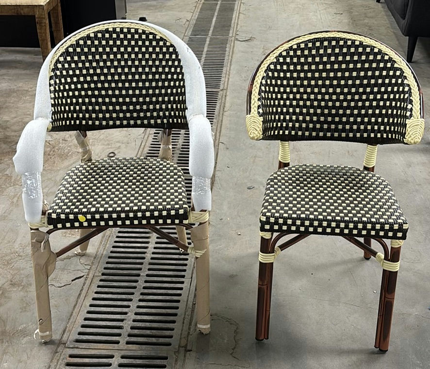 Two Woven Dining Chairs - image 1 of 6