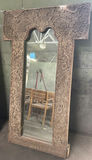 Large Ornately Carved Wooden Framed Mirror - thumbnail 1 of 5