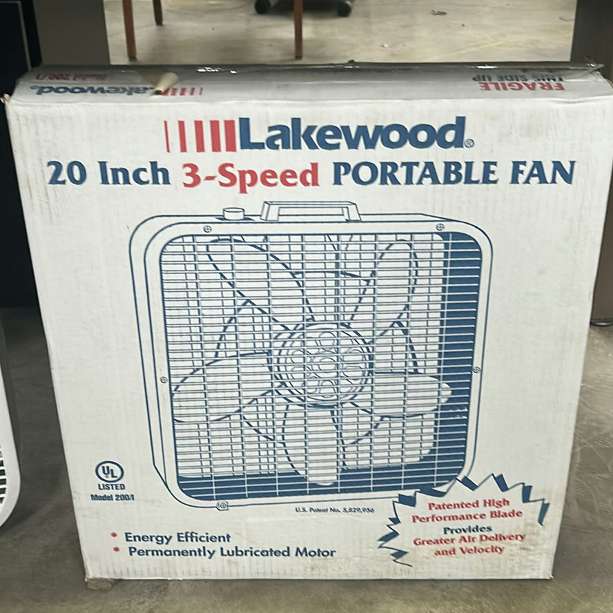 Lakewood 20 Inch 3-Speed Portable Fan and Table - image 2 of 5