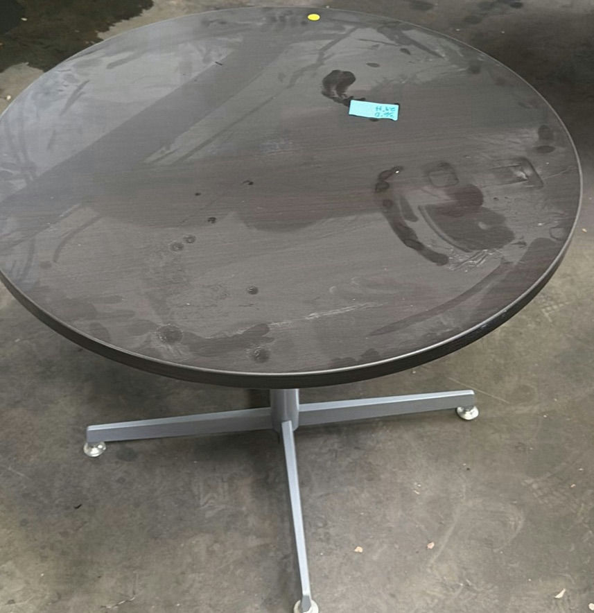 Round Black Table - image 1 of 4