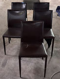 Pair of Dark Brown Upholstered Dining Chairs - thumbnail 6 of 10