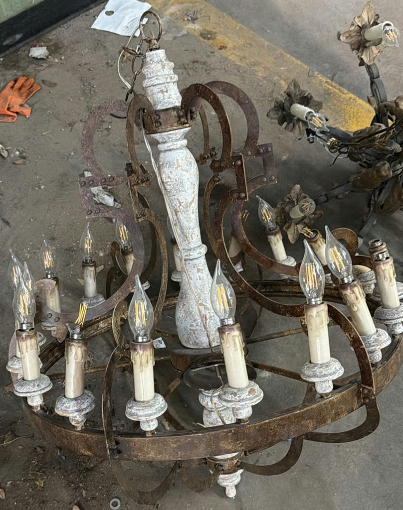Two Metal Chandeliers - image 2 of 7
