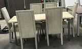 Dining Table and Six Upholstered Chairs - thumbnail 1 of 7