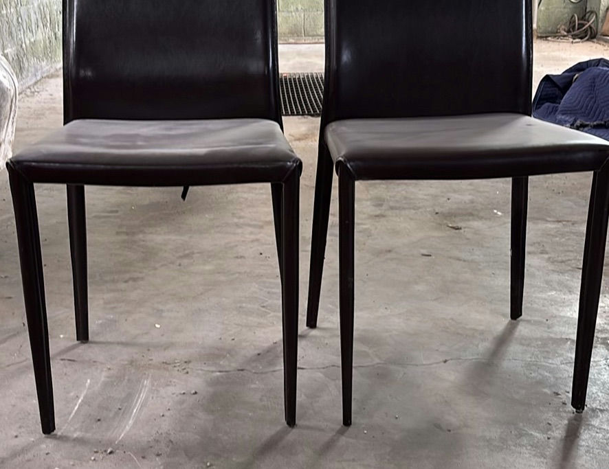 Pair of Dark Brown Upholstered Dining Chairs - image 5 of 10