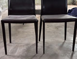 Pair of Dark Brown Upholstered Dining Chairs - thumbnail 5 of 10