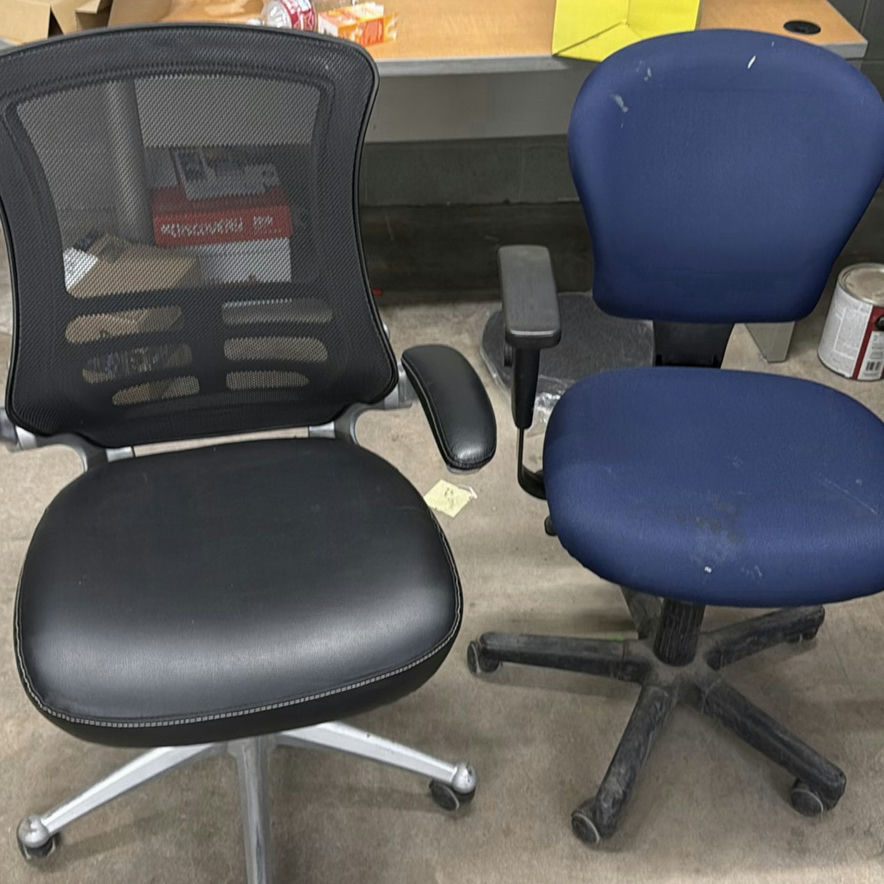 Two Office Chairs and Rolling Utility Cart - image 1 of 4