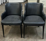 Pair of Black Upholstered Armchairs - thumbnail 1 of 7