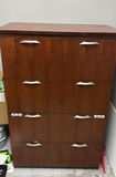 Wood Finish Four-Drawer Filing Cabinet - thumbnail 1 of 4
