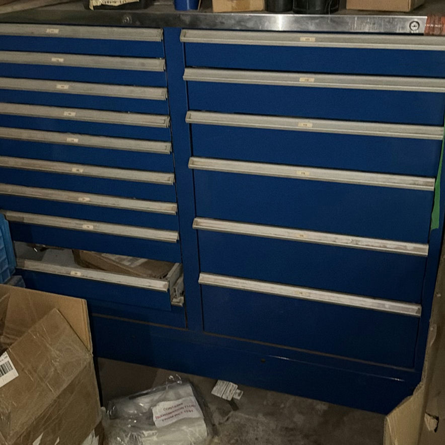 Blue Metal Multi-Drawer Storage Cabinet - image 1 of 4