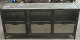 Industrial Metal and Glass Sideboard Cabinet - thumbnail 1 of 9
