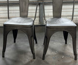 Pair of Metal Dining Chairs - thumbnail 5 of 7