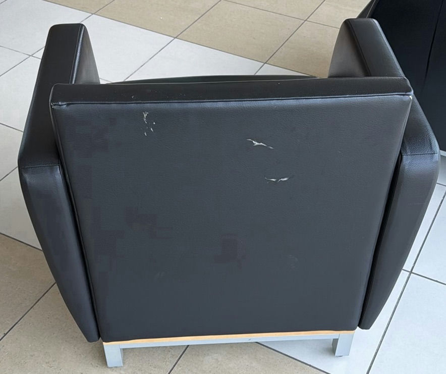 Pair of Black Armchairs - image 3 of 9