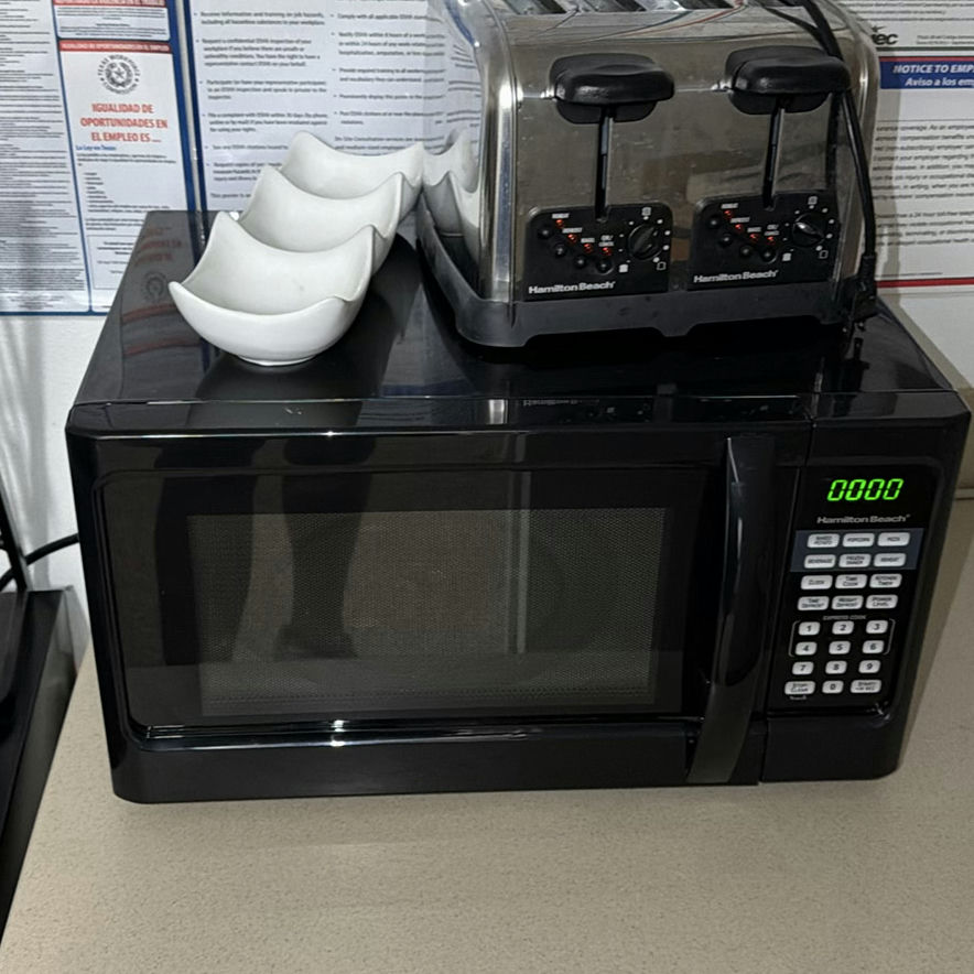 Haier Mini Refrigerator, Hamilton Beach Microwave, and Four-Slice Toaster - image 2 of 7