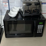 Haier Mini Refrigerator, Hamilton Beach Microwave, and Four-Slice Toaster - thumbnail 2 of 7