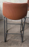 Set of Three Brown Bar Stools - thumbnail 4 of 5