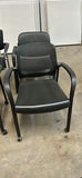 Set of Six Black Office Guest Chairs - thumbnail 5 of 7