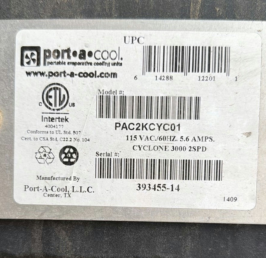 Port-A-Cool Cyclone 3000 Portable Evaporative Cooler - image 6 of 8