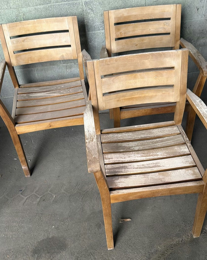 Set of Three Wooden Armchairs - image 5 of 5