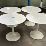 Set of Four White Pedestal Tables - thumbnail 1 of 6